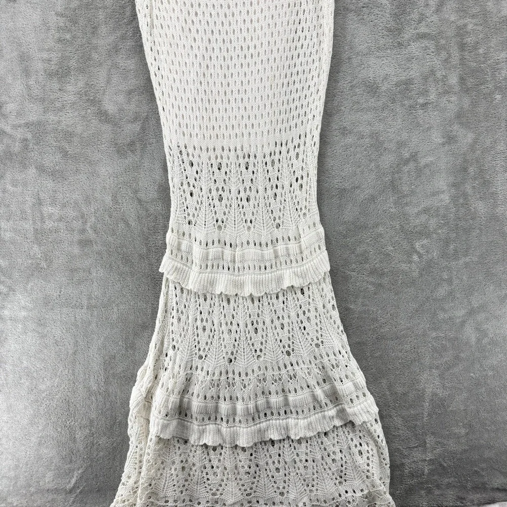 Venus Dress Womens Medium Crochet Maxi Mermaid Boho Low Back Bodycon Boho Resort - Picture 3 of 11